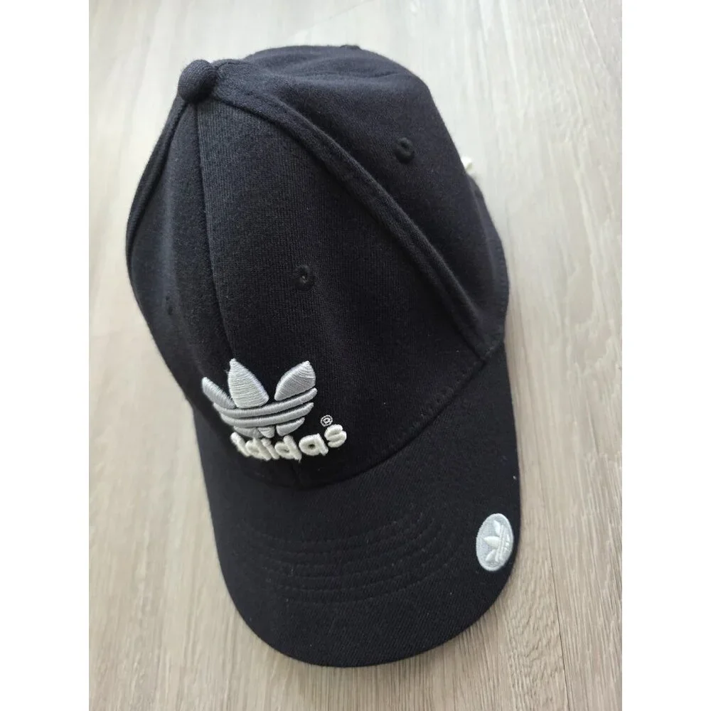 Adidas Originals‎ Trefoil Black A Flex Fitted Hat Cap L XL Unisex